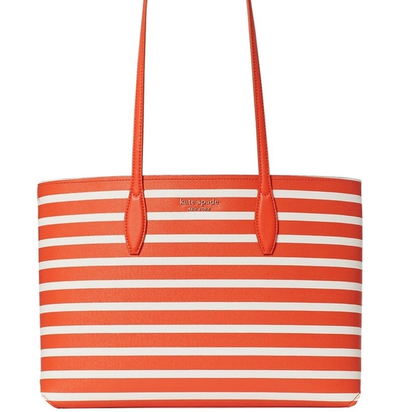 TAMARILLO ALL DAY SAILING STRIPE LARGE TOTE KATE SPADE BRAND NEW OPEN TOTE - Picture 13 of 14